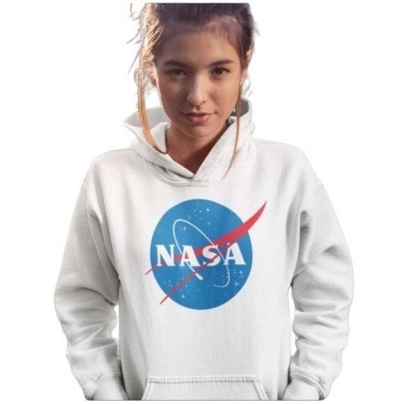 URBAN OUTFITTERS UNISEX NASA HOODIE WHITE - Picture 2 of 7